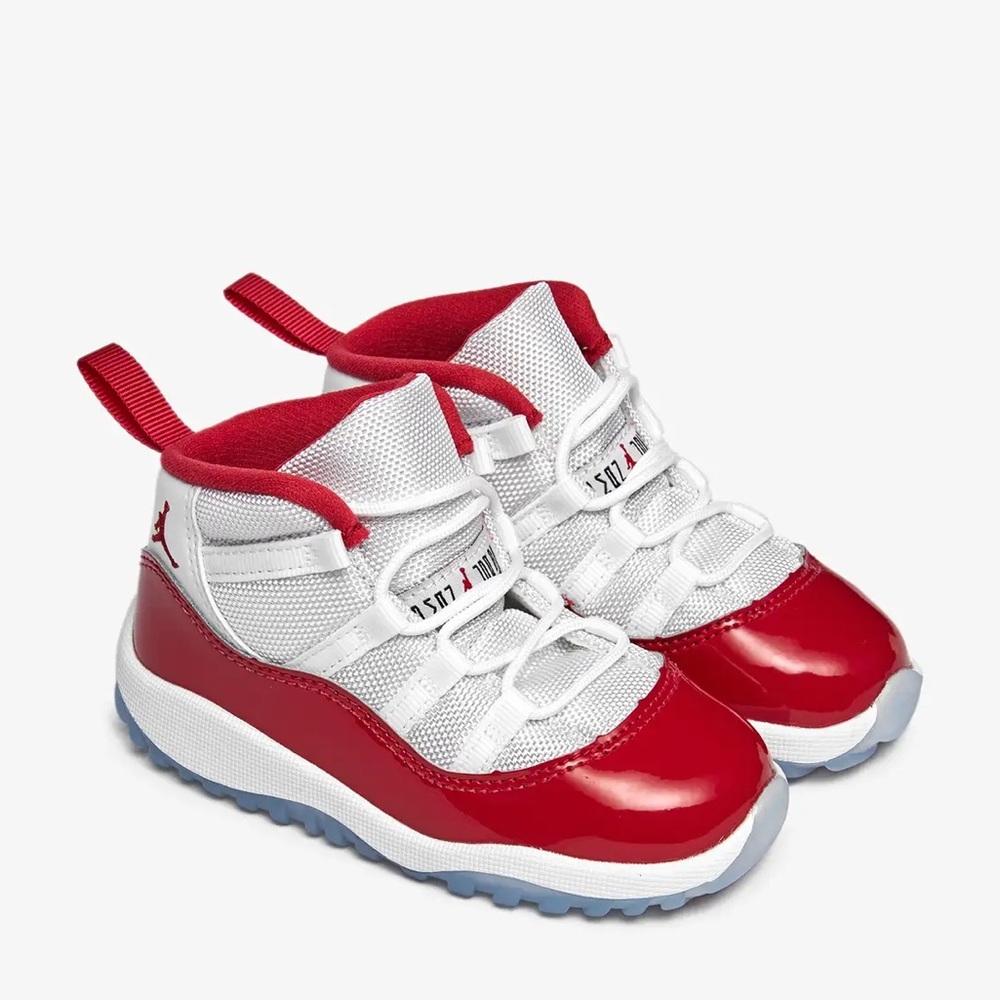 Kids Toddlers Nike Air Jordan 11 Retro Sneakers in Cherry and White Size 9C
